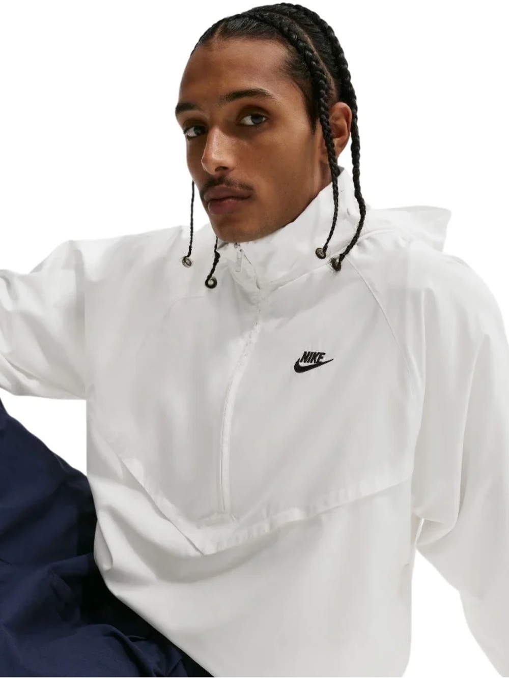 NIKE Half Zip Hooded Anorak Windbreaker Jacket